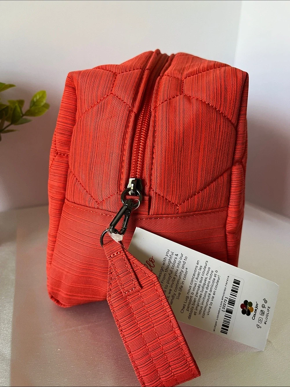LUG - Bumper Cosmetic Case in Brushed Papaya